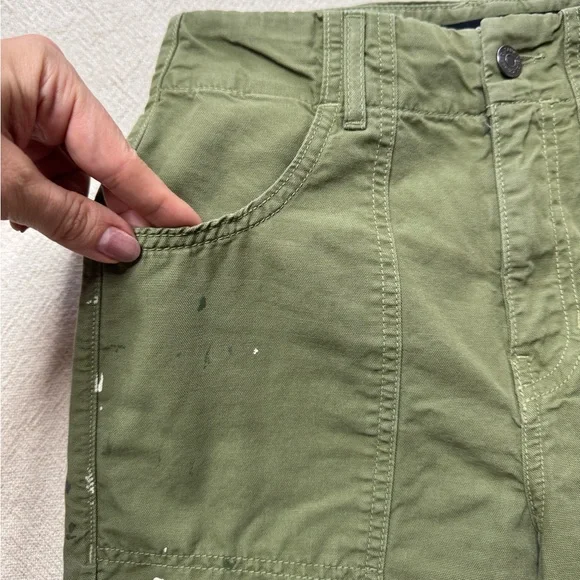 Veronica Beard Arya Jeans Paint Splash Clover Oliver Green Crop 25 - Picture 5 of 10